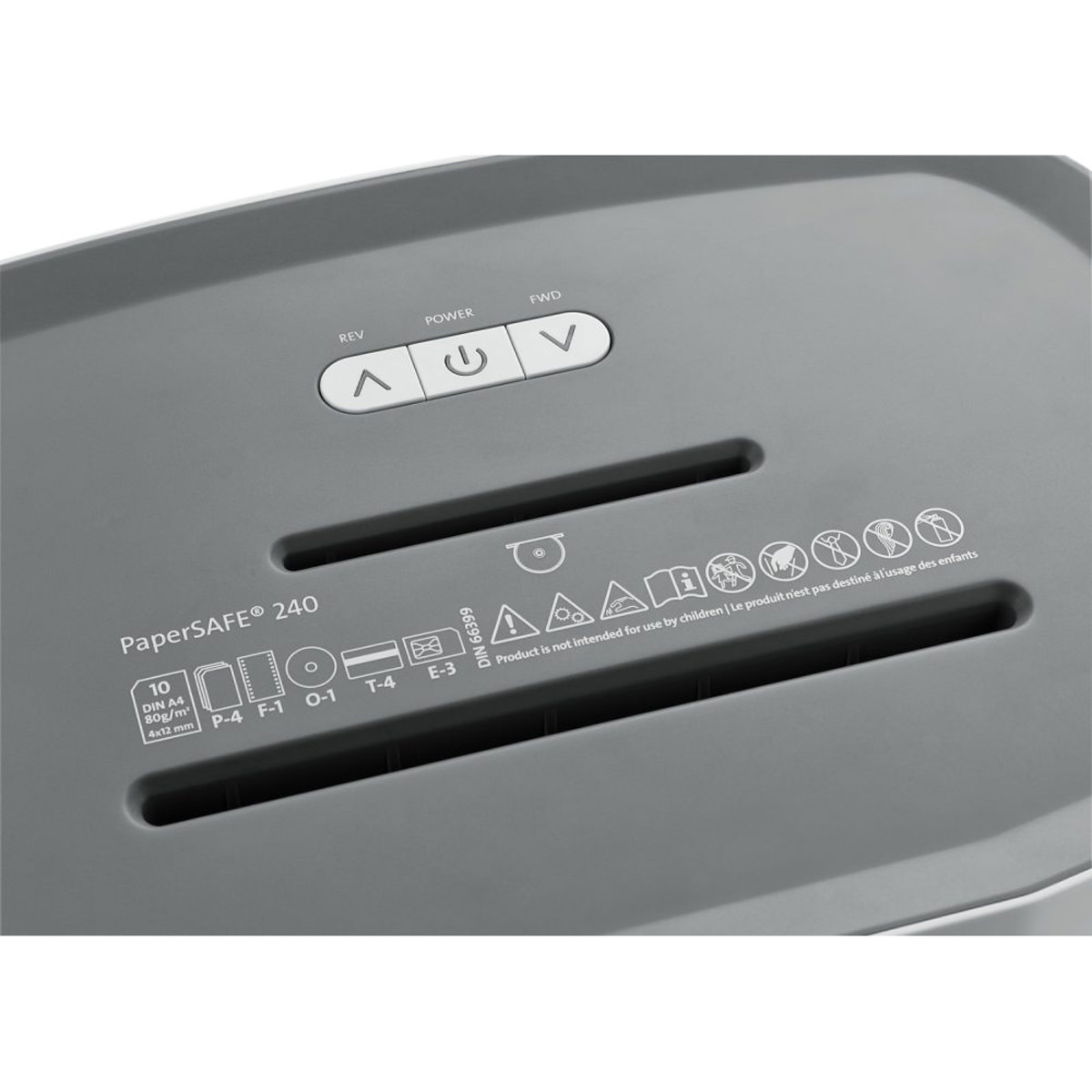 Dahle Aktenvernichter PaperSAFE 240 Schnitt 4 x 12 mm, 1-10 Blatt, 25 L 