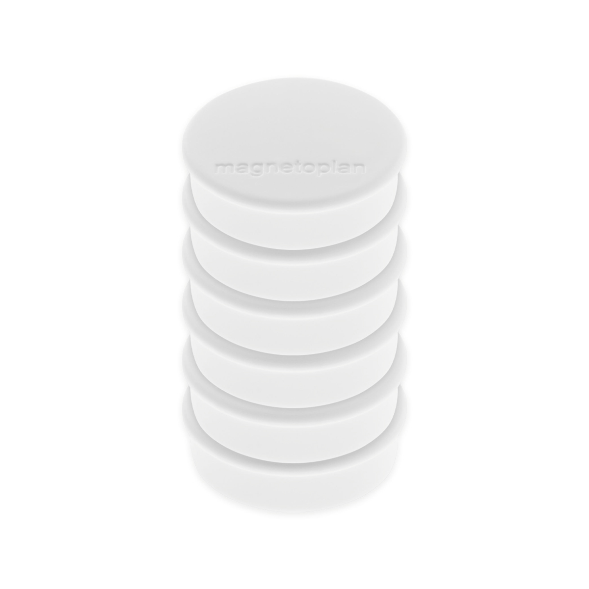 Magnetoplan 16645600 Magnet Discofix Hobby 6 Stück, weiß
