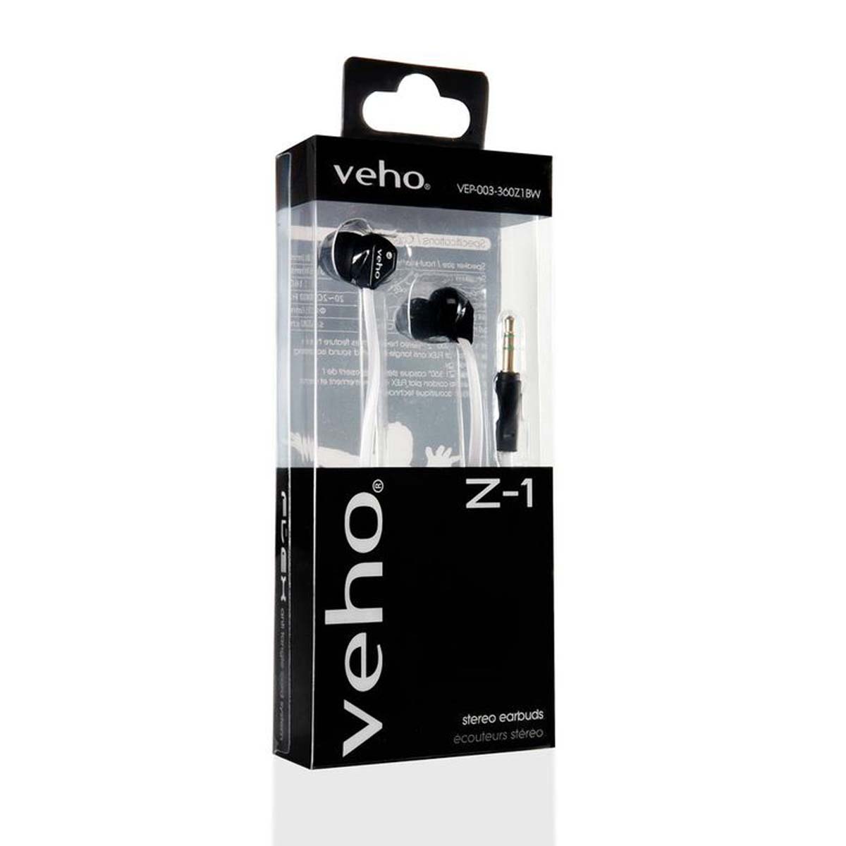 Veho VEP-003-360Z1 In-Ear Kopfhörer, kabelgebunden, weiß 
