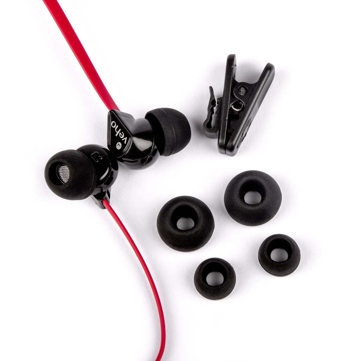Veho VEP-003-360Z1 In-Ear Kopfhörer, kabelgebunden, rot 