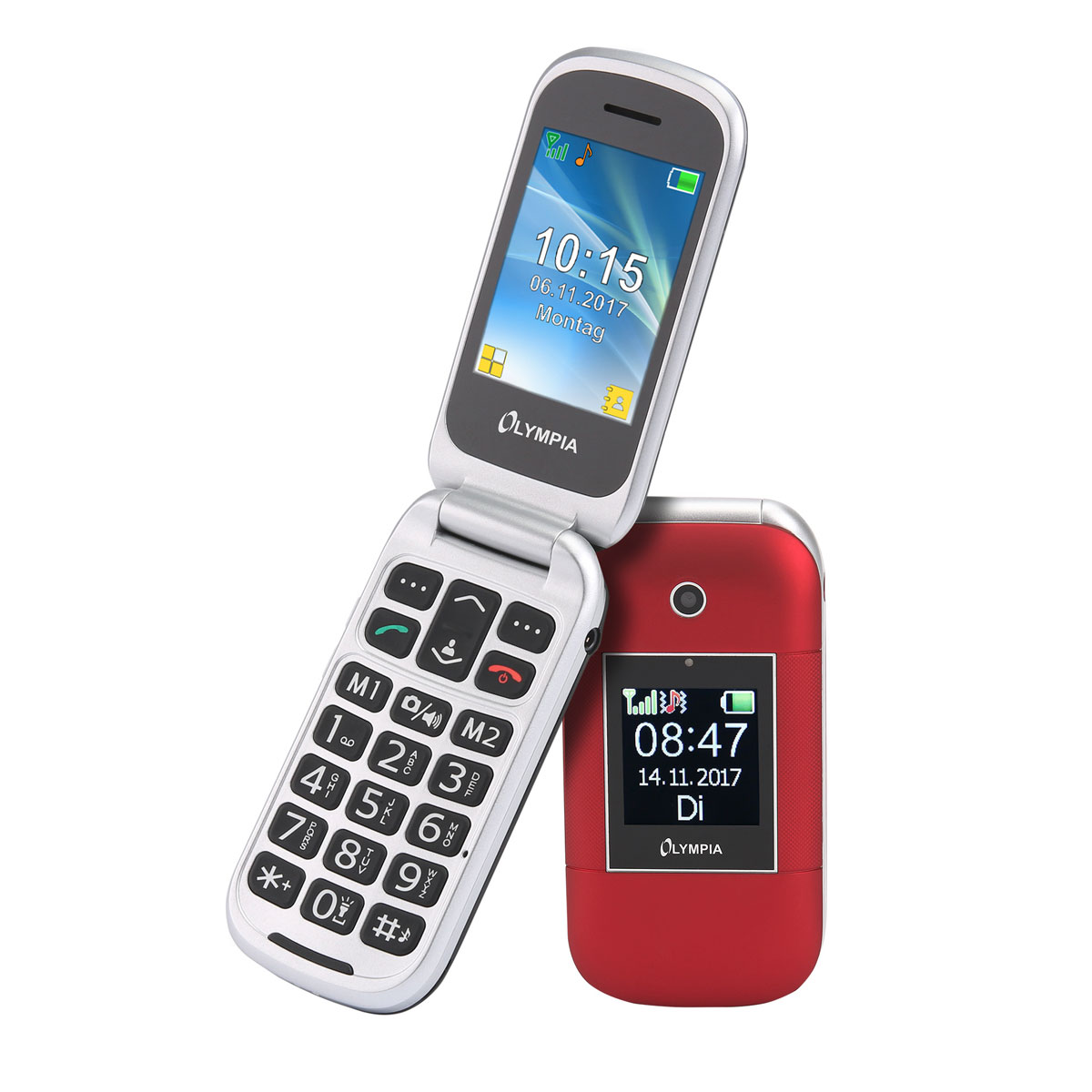 Olympia Janus Mobiltelefon rot mit SOS-Taste 