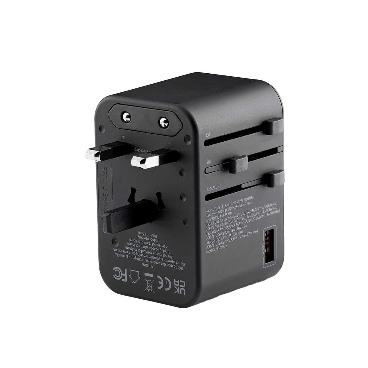 Formcase Universal Travel Adapter für US-, UK-, EU- und AU-Steckdosen Stecker­kompatibilität in über 150 Ländern