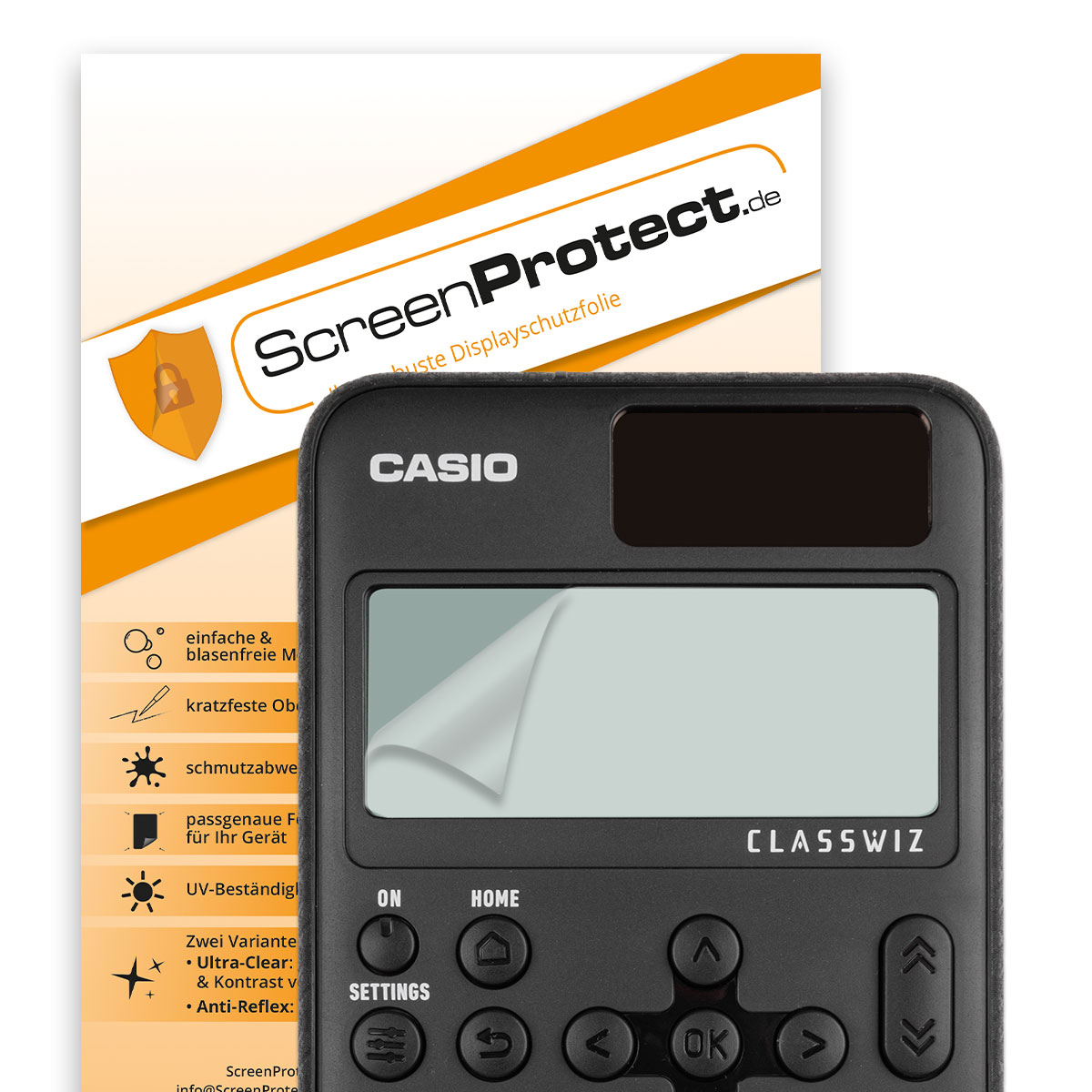 ScreenProtect Displayschutzfolie UltraClear für Casio DE CW Reihe