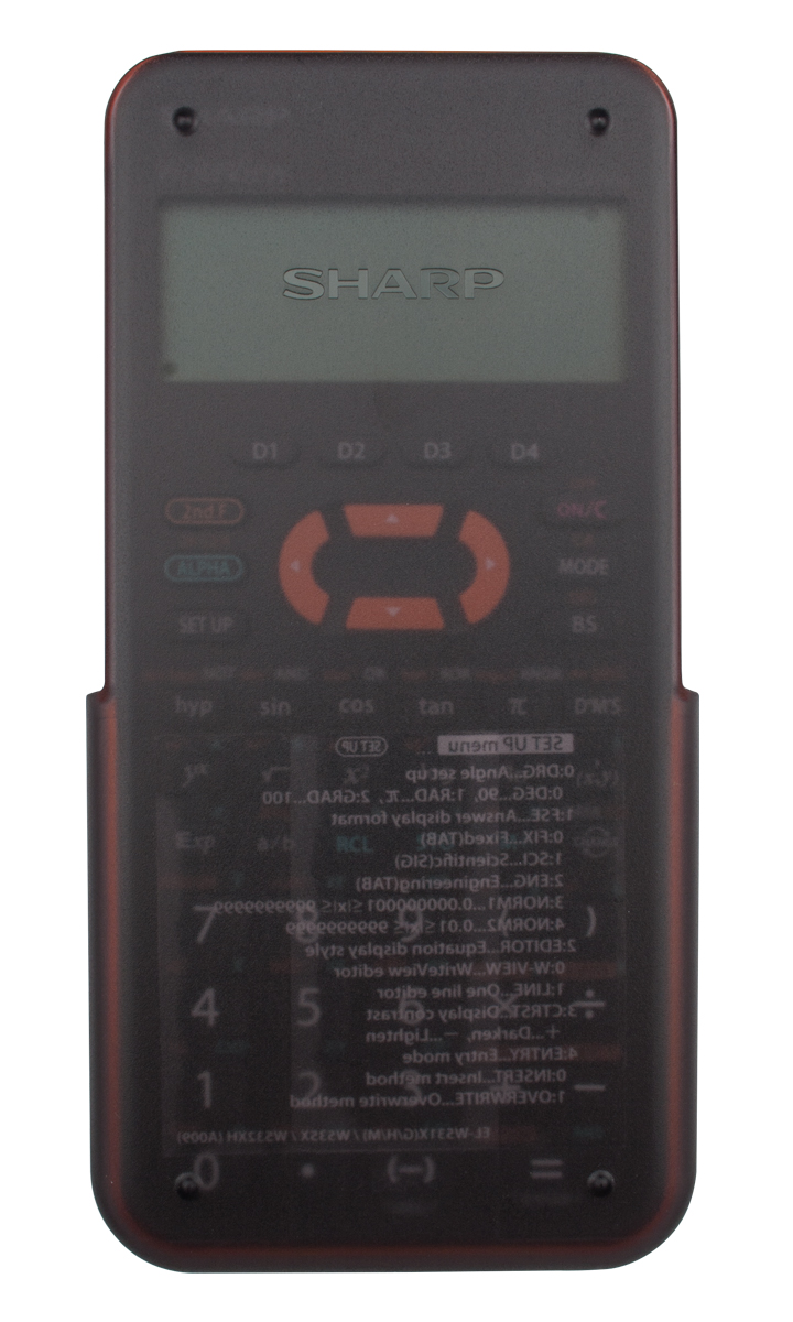 Sharp EL-W531 XG YR Schulrechner orange, Solar + Batterie, 335 Funktionen, wissenschaftlicher Taschenrechner,