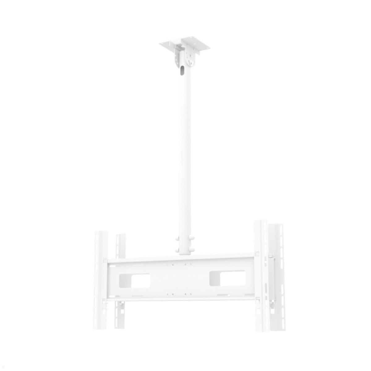 SMS Func Ceiling L Dual Monitor Deckenhalterung quer, weiß für Digital Signage Installationen
