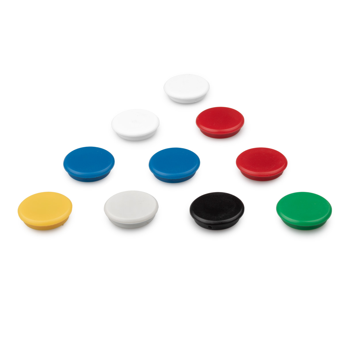 Dahle Starke Haft-Magnete 24 mm farbig sortiert, 10er Pack, Haftkraft 3 N 