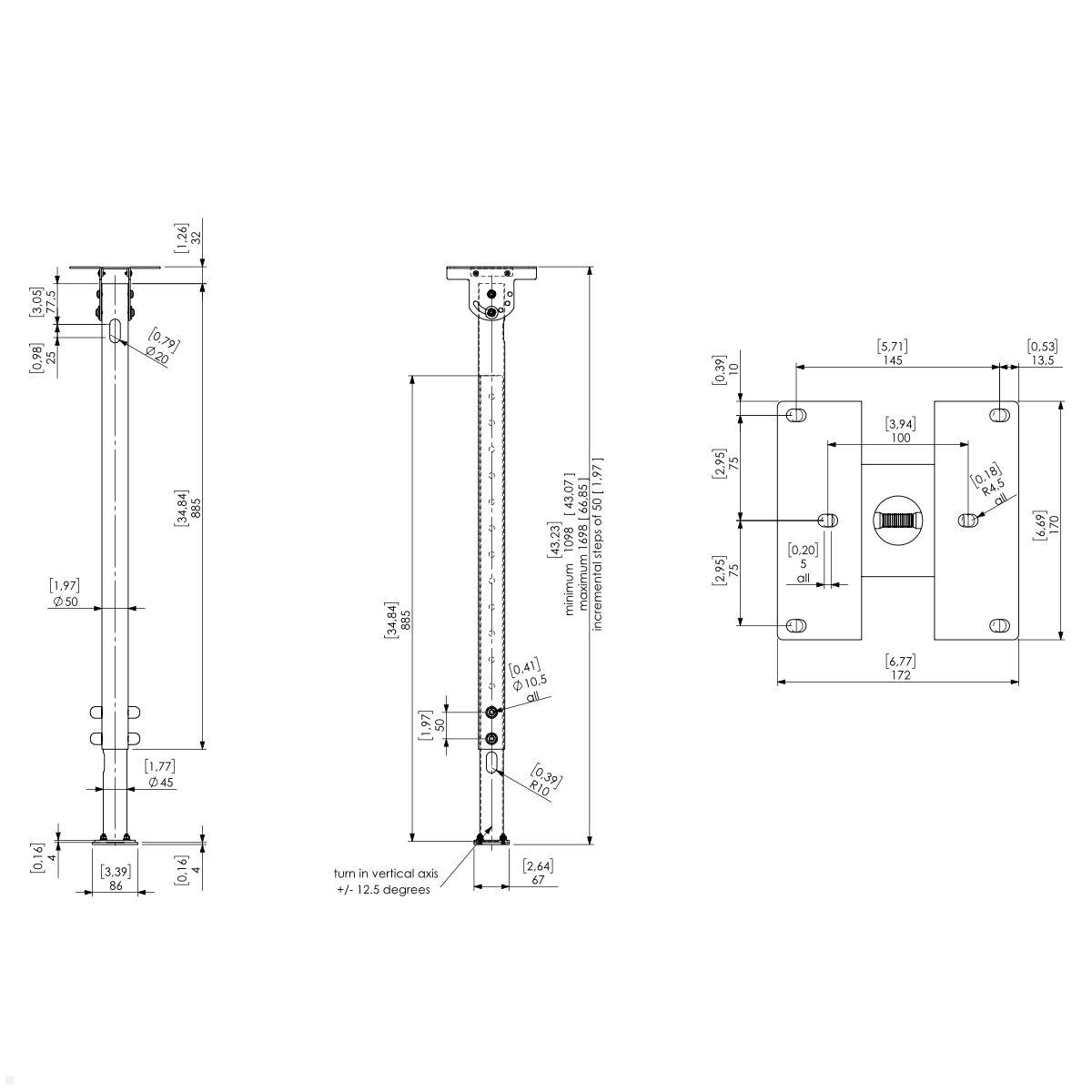 SMS Func Ceiling for Casing TM Black 