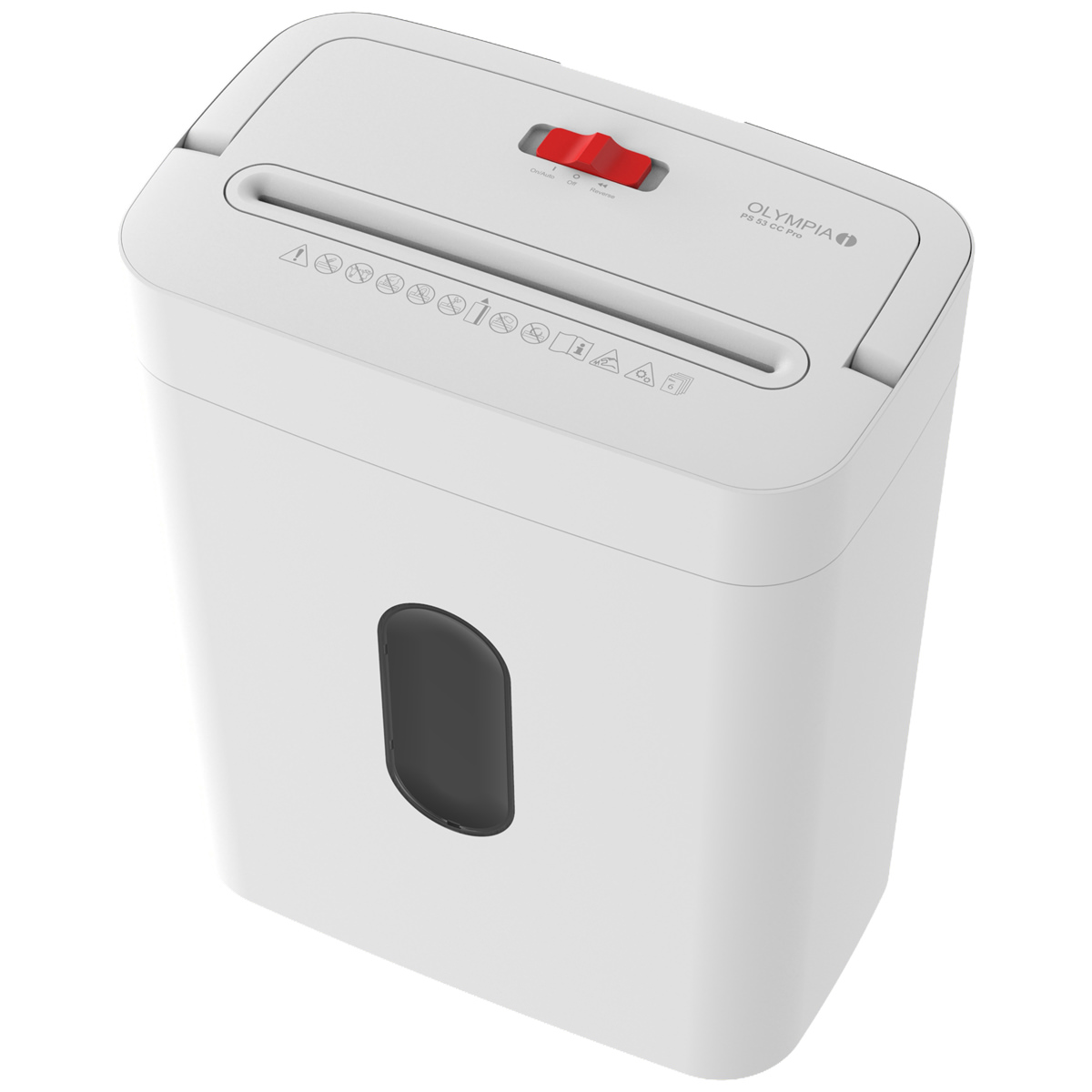 Olympia PS 53 CC Pro Aktenvernichter, weiß, 6 Blatt, Partikelschnitt 