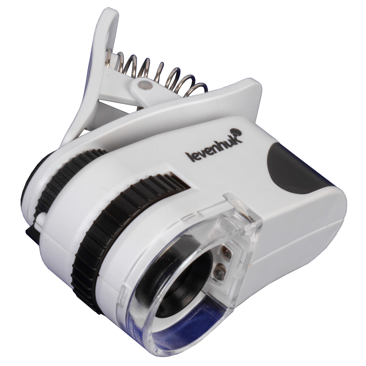 Levenhuk Zeno Cash ZC7 Pocket Mikroskop, 50 fach, LED- und UV Beleuchtung, Clip zum Fixieren am Smartphone