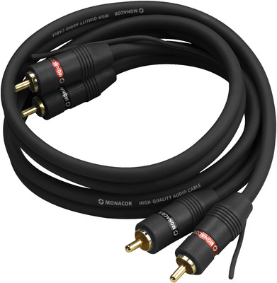 MONACOR AC-500/SW Hochwertige Stereo-Audio-Verbindungskabel
