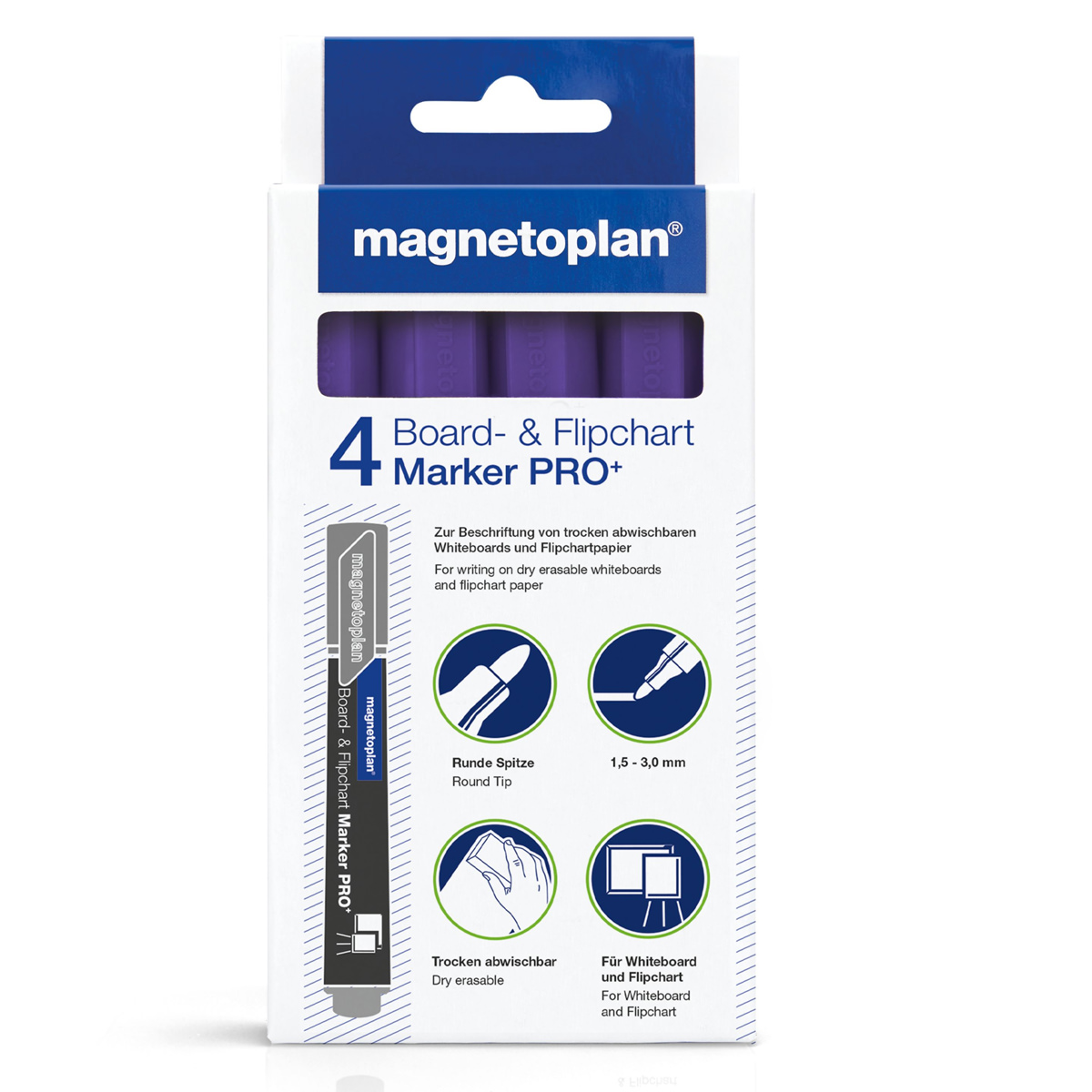 Magnetoplan 12281119 Board- und Flipchartmarker PRO+ lila