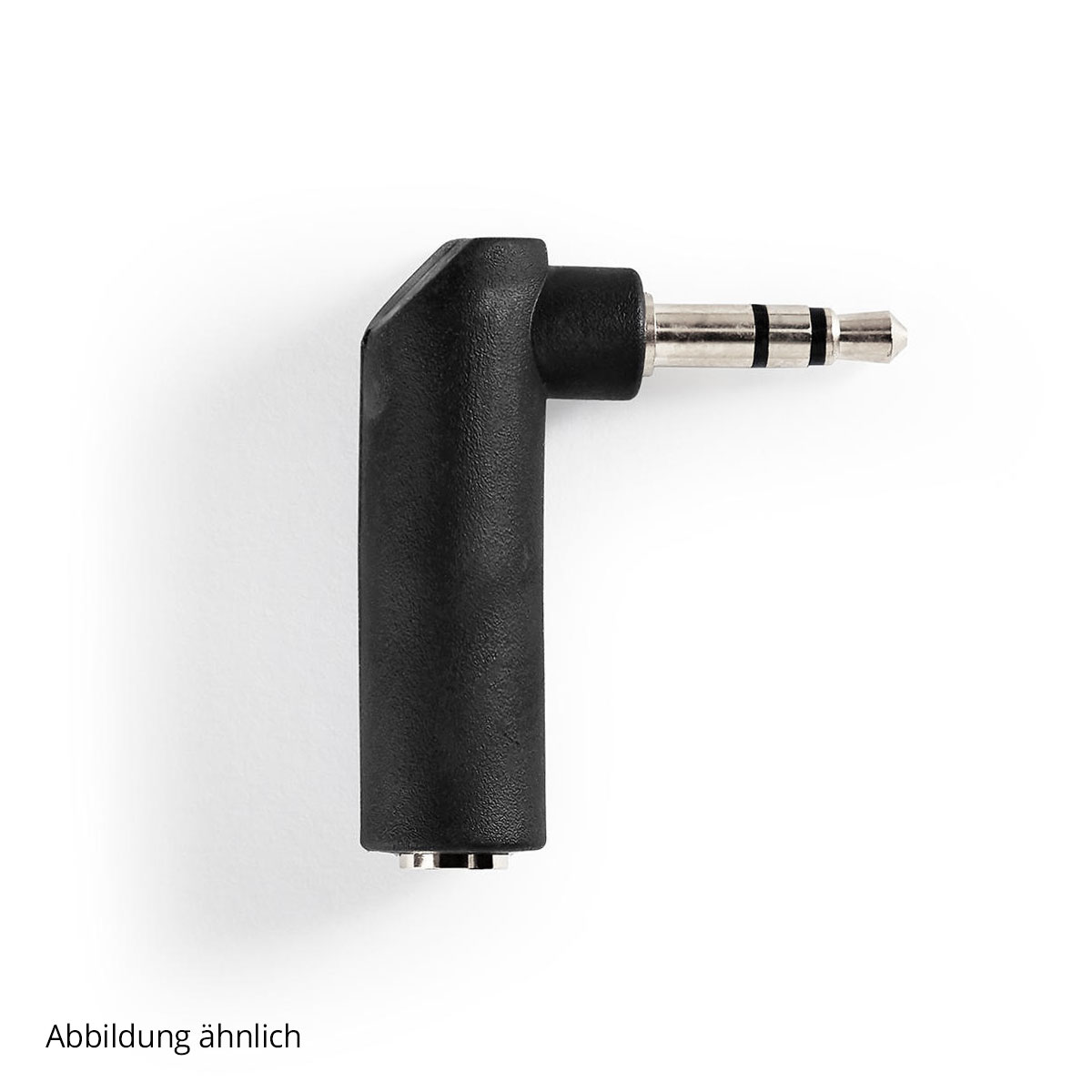 Klinke Winkel-Adapter 90 Grad rechtwinklig Stecker - Buchse, 3,5mm