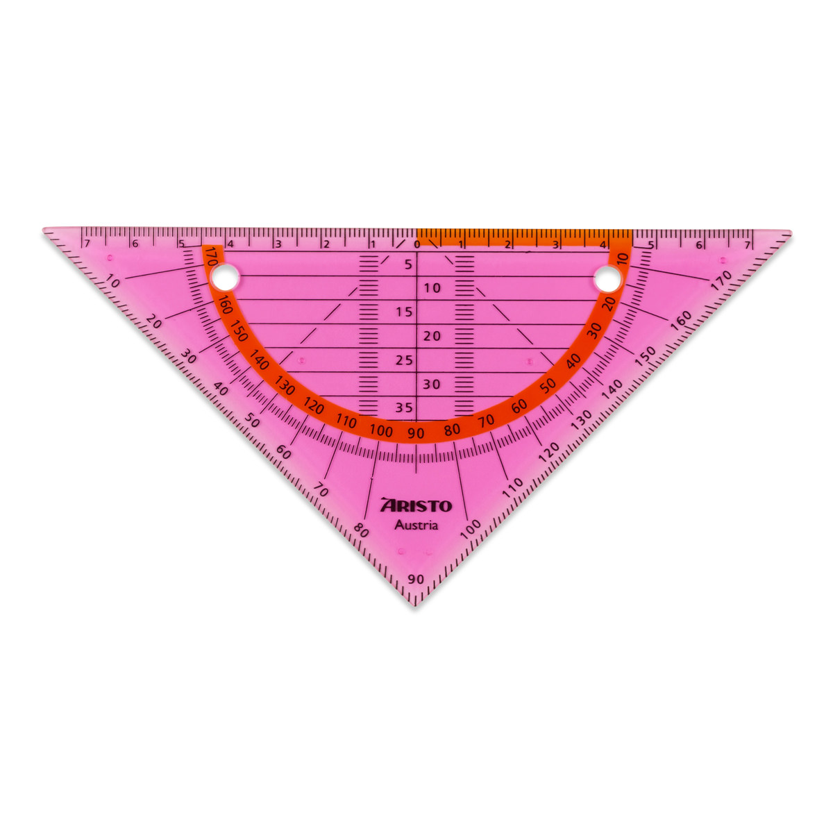 Aristo Flex Geometrie Dreieck 16 cm biegsam, Hypotenuse 16 cm, neonpink 