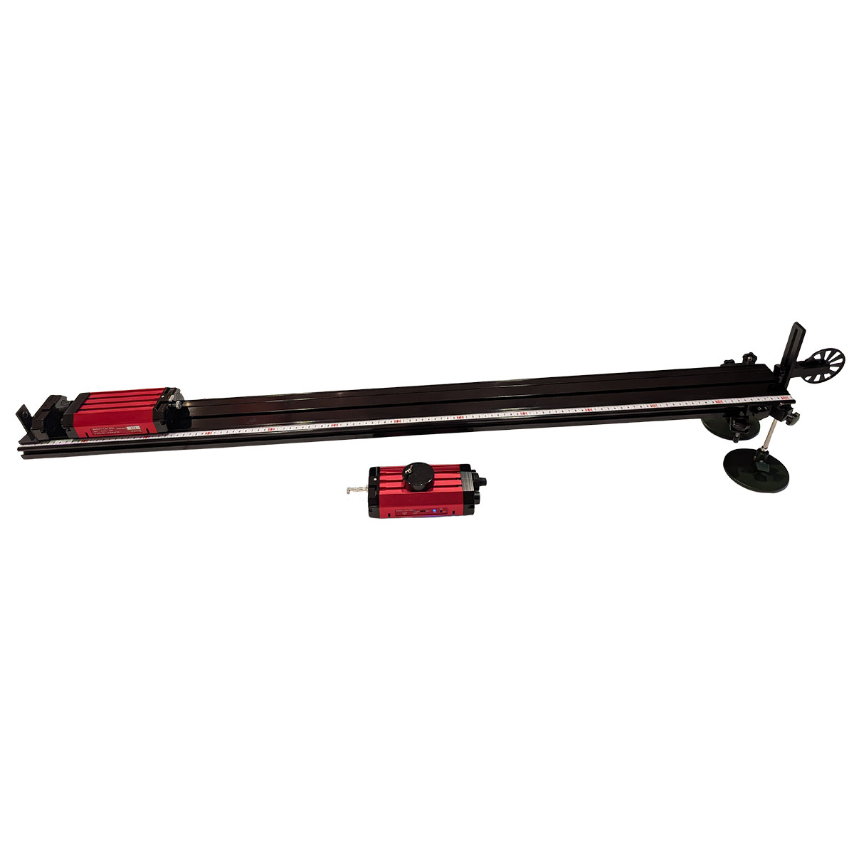 CMA Motion+ System W55 mit 2 wireless Motion+ Wagen (W54), Motion+ Schiene und Zubehör (W54TRACK), messen von Geschwindigkeit, Kraft & Beschleunigung