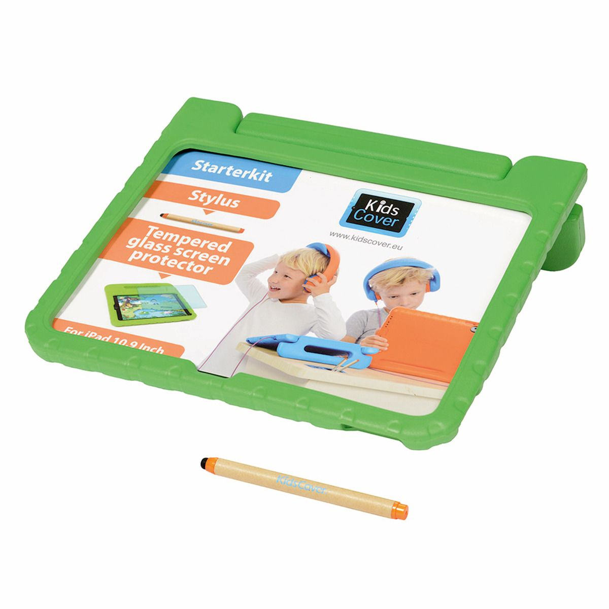 PARAPROJECT® KidsCover für iPad 10.9'' der 10. Generation, Schutzhülle in grün, inkl. Stylus