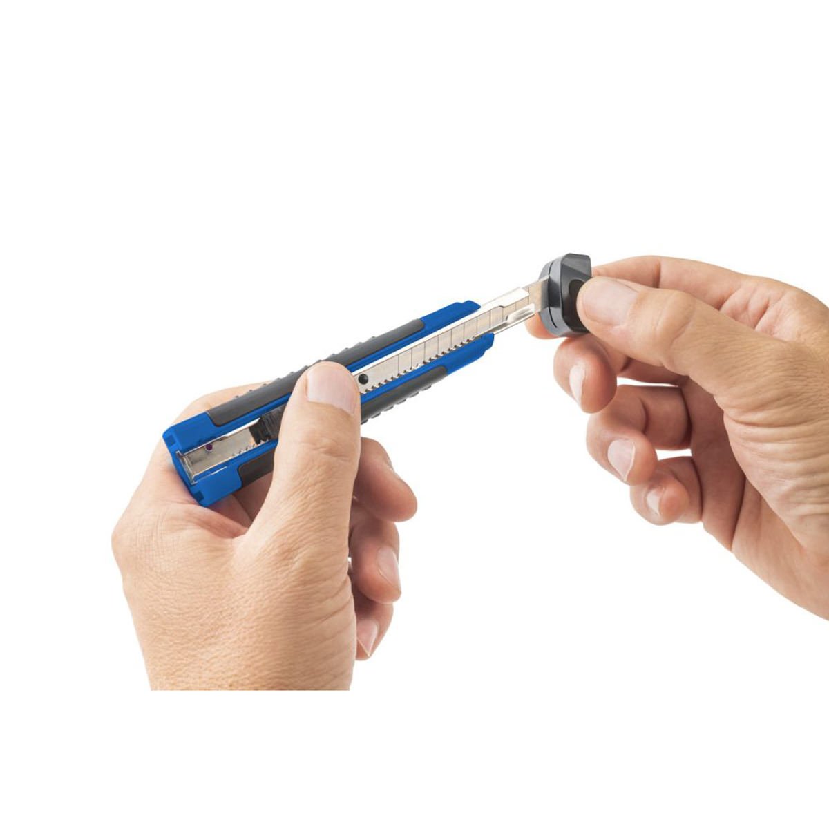 Dahle Allround Cutter Mehrklingenmesser feststellbar, 9 mm, blau/schwarz 
