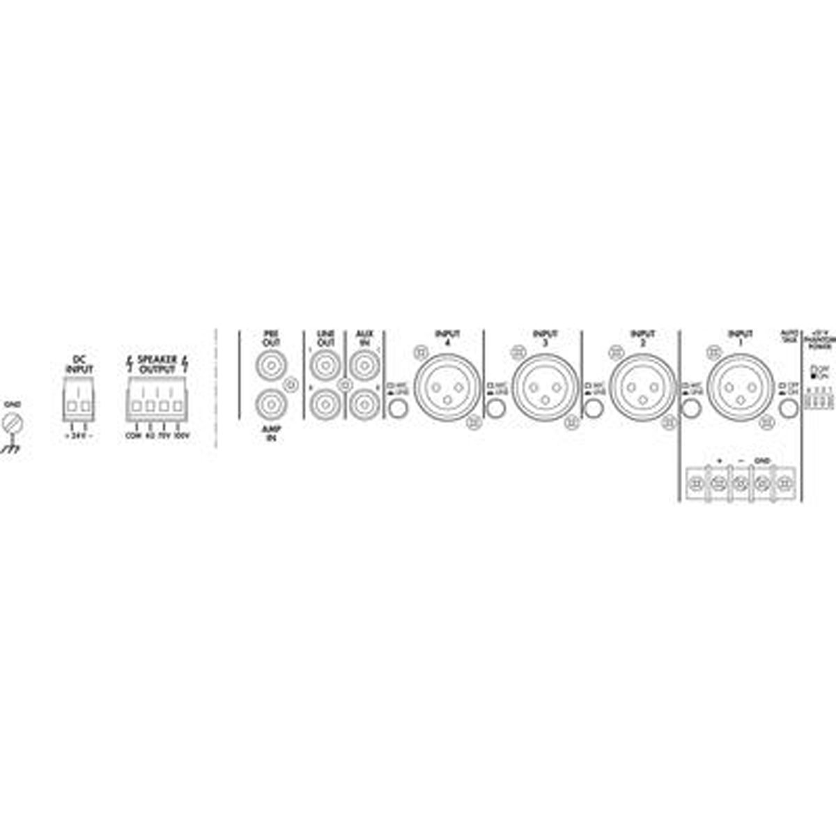 MONACOR PA-900 ELA-Mono-Mischverstärker