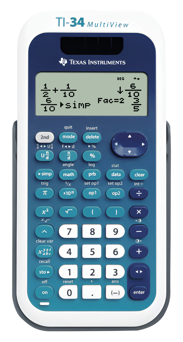 TI-34 MultiView Schulrechner Texas Instruments, natürliche Ein- und Ausgabe, Solar 