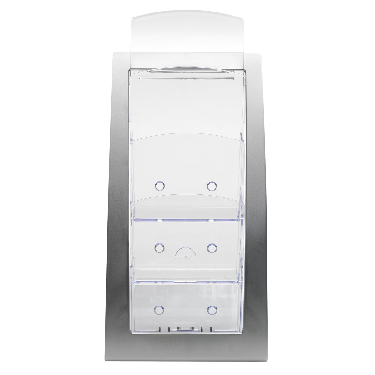 Magnetoplan 693645 Prospekthalter Contemporary DIN Lang, Silber