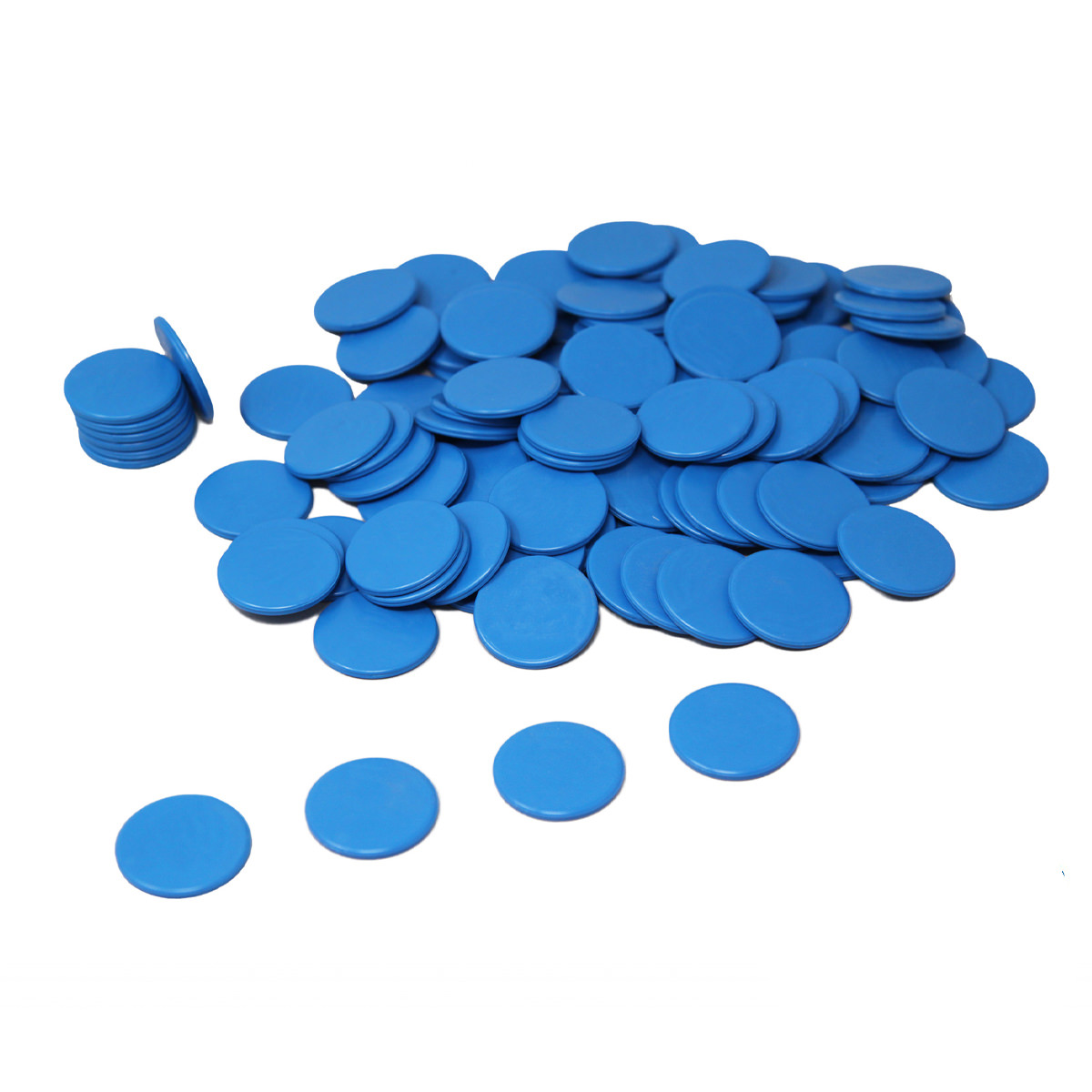 Wissner Spielchips blau 100 Stück, 25 mm Durchmesser 