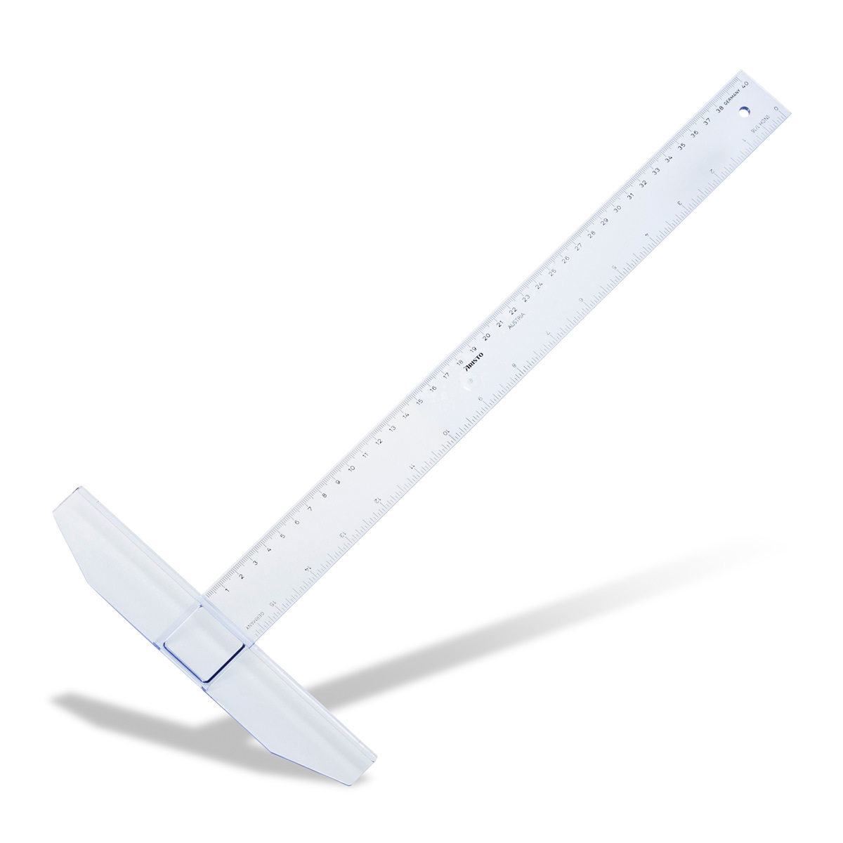 Aristo College Reißschiene 40 cm transparent, mm-Teilung, Tuschekante 