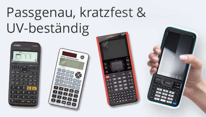Schutzfolien für Taschenrechner und Tablets