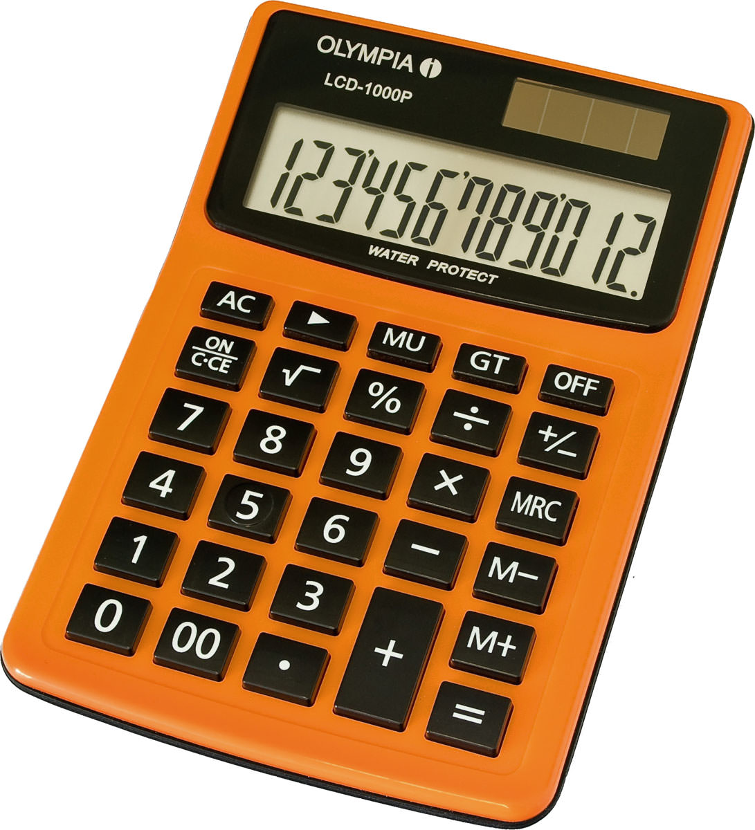 Olympia LCD-1000 P Tischrechner orange, staub- und wassergeschützt 