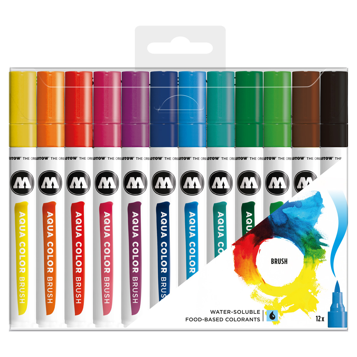 Molotow Marker AQUA COLOR BRUSH 12er Etui, Basic Set 1, sortiert Molotow Marker AQUA COLOR BRUSH 12er Etui, Basic Set 1, sortiert