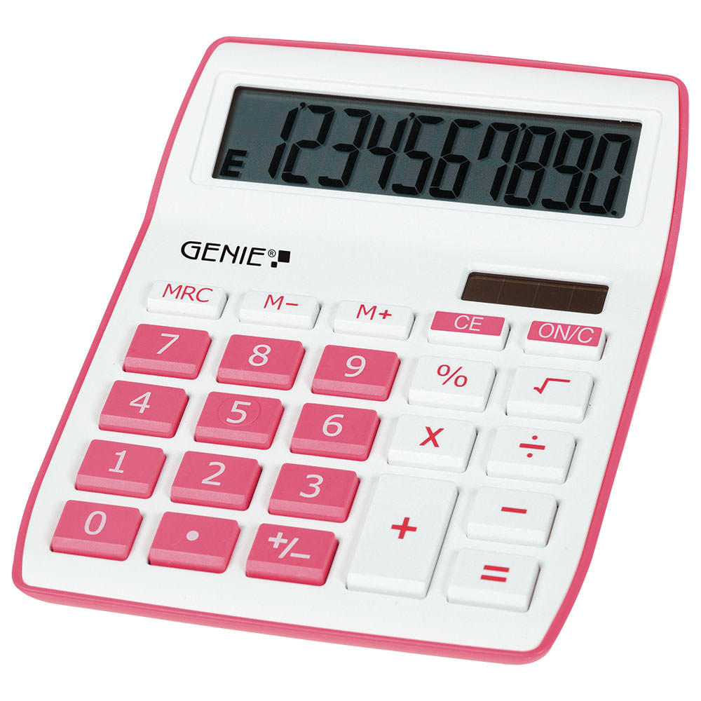 Genie 840 P Tischrechner pink, Dual Power