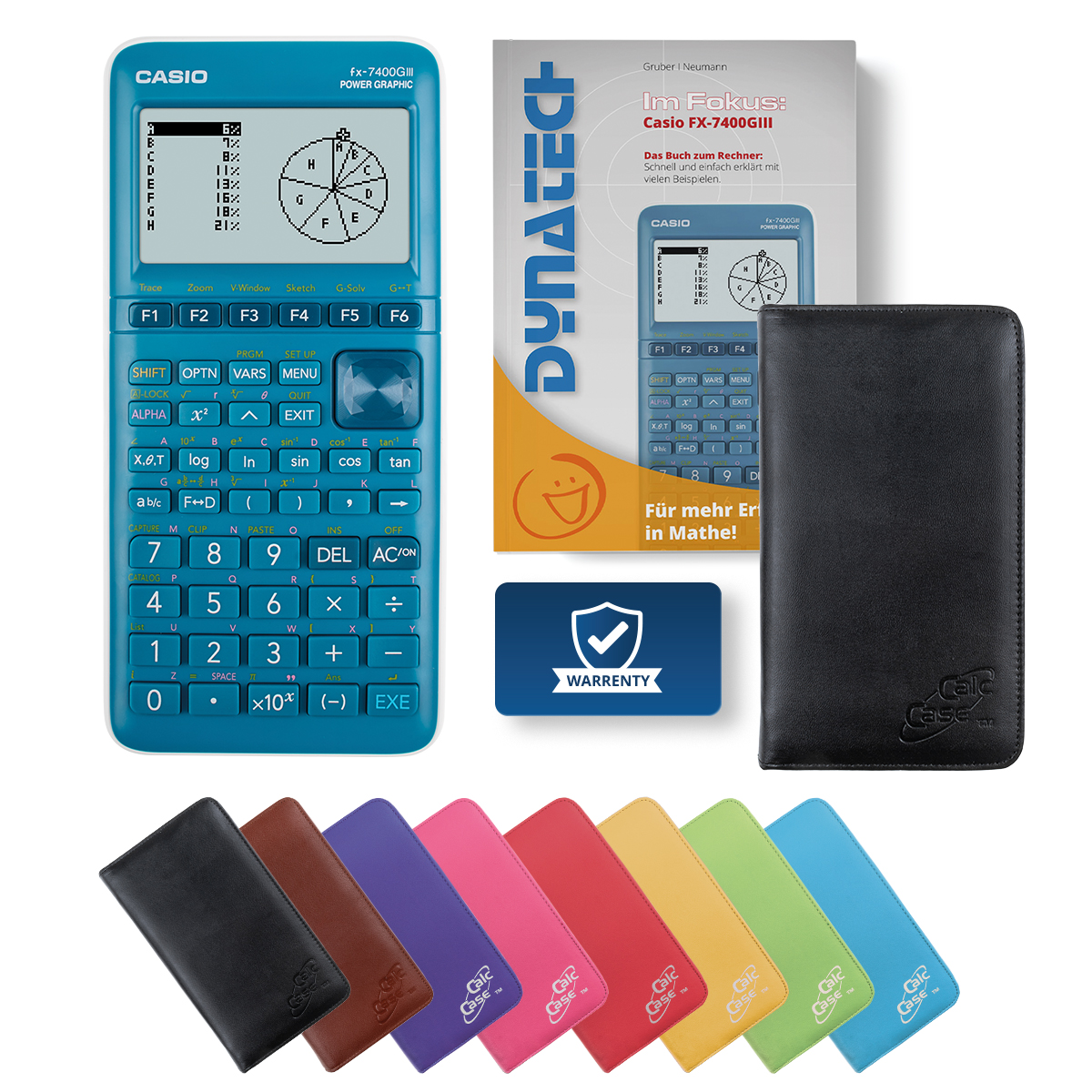 Casio FX-7400 G III Grafikrechner Classic Bundle mit Schutztasche & Fachbuch 