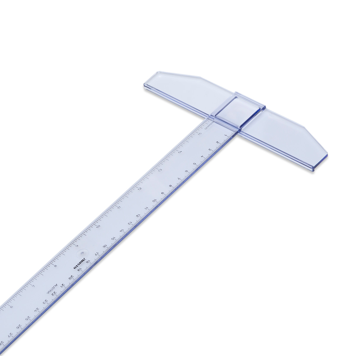 Aristo College Reißschiene 40 cm transparent, mm-Teilung, Tuschekante 