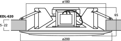 MONACOR EDL-620 ELA-Deckenlautsprecher