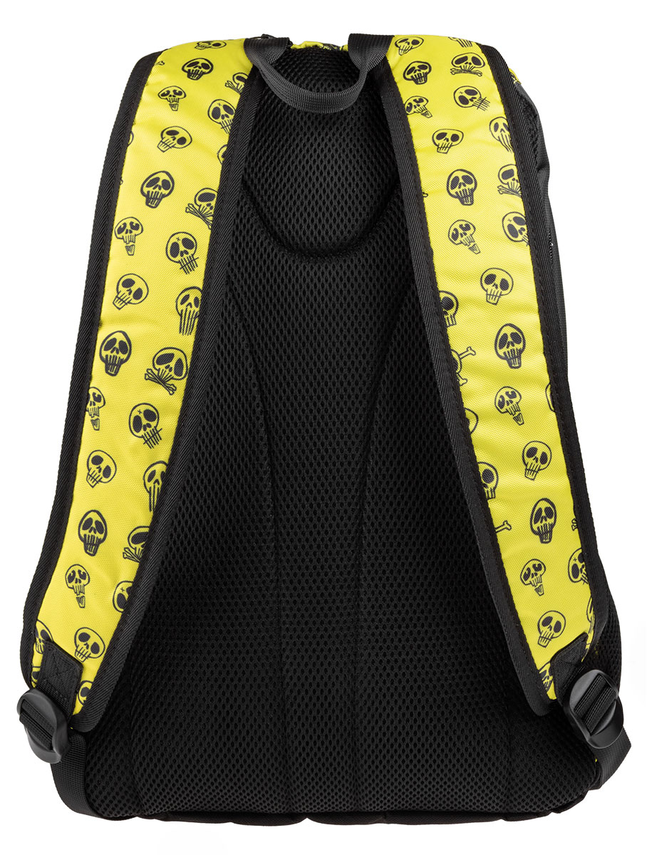 BestLife Schulrucksack für Laptop und Tablet bis 15,6 Zoll Smartphonefach gelb-schwarz