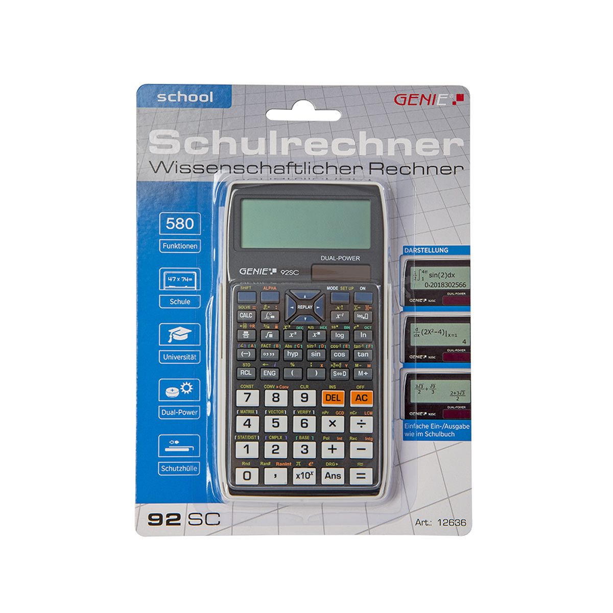 Genie 92 SC Schulrechner schwarz 