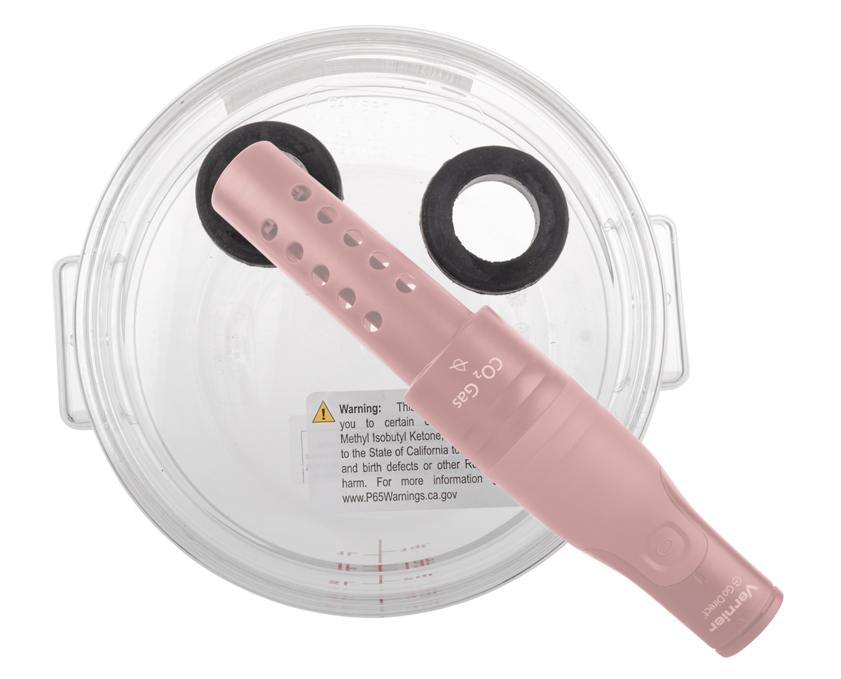 Vernier Bio-Luft-Kammer (BC-2000) aus Plexi-Glas, 2000ml, 2 Öffnungen für Sensoren inkl. Abdichtung perfekt für CO2, O2, RH, SMS, Temp, LS