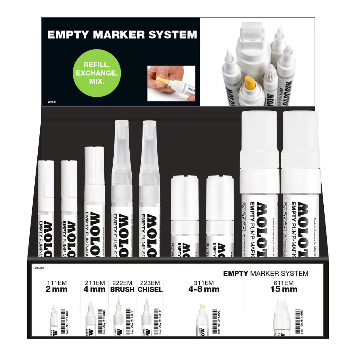 Molotow Empty Marker System 36er Sales Display 