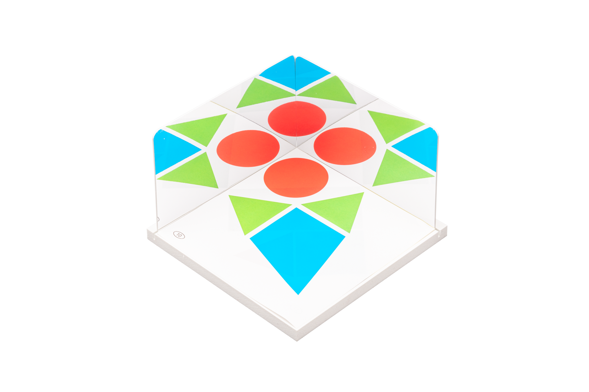 Wissner Spiegelsatz mit 1 Ständer aus Kunsstoff, 2 Spiegeln groß und 15 Aufgabenkarten 