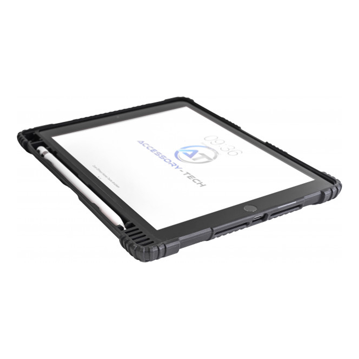 Accessory-Tech Education Rugged Case für Apple iPad 10.2'' (7. - 9. Gen.) mit Stifthalter für Logitech Crayon oder Apple Pencil