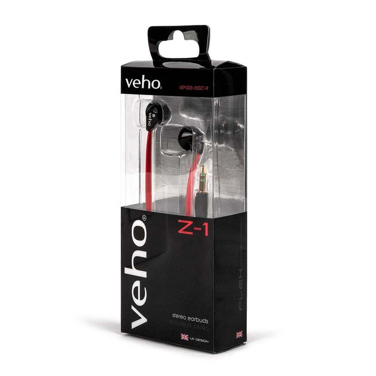 Veho VEP-003-360Z1 In-Ear Kopfhörer, kabelgebunden, rot 
