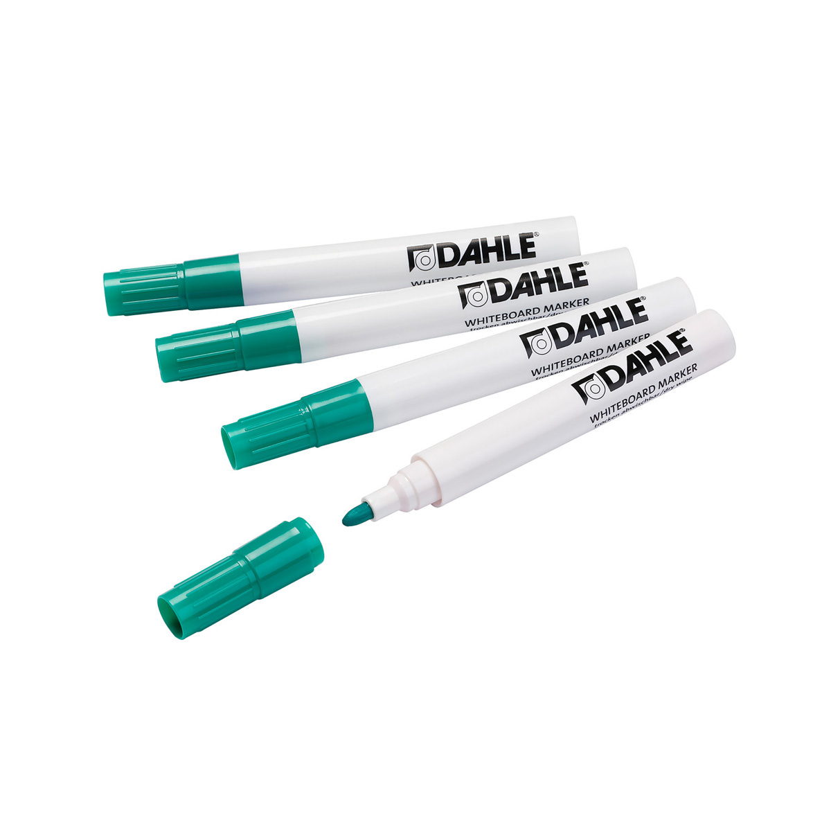Dahle Whiteboard-Marker 4 Stück, rund 2 mm, grün 