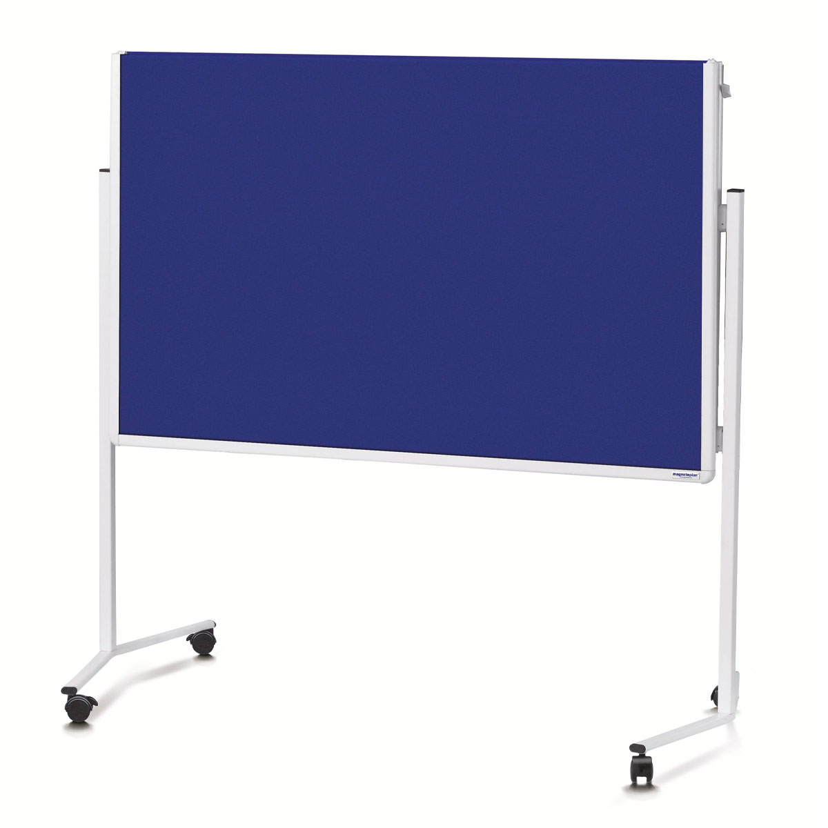 Magnetoplan 2111303 Moderationstafel mit weißem Rahmen, klappbar Filz blau