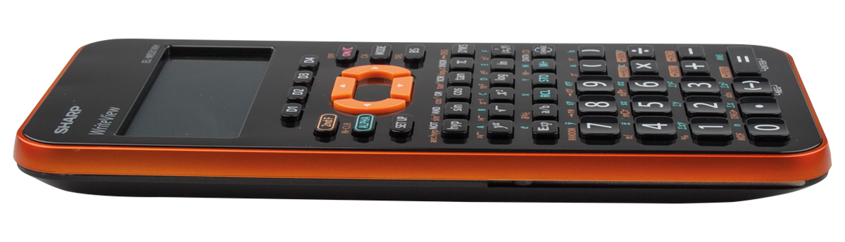 Sharp EL-W531 XG YR Schulrechner orange, Solar + Batterie, 335 Funktionen, wissenschaftlicher Taschenrechner,