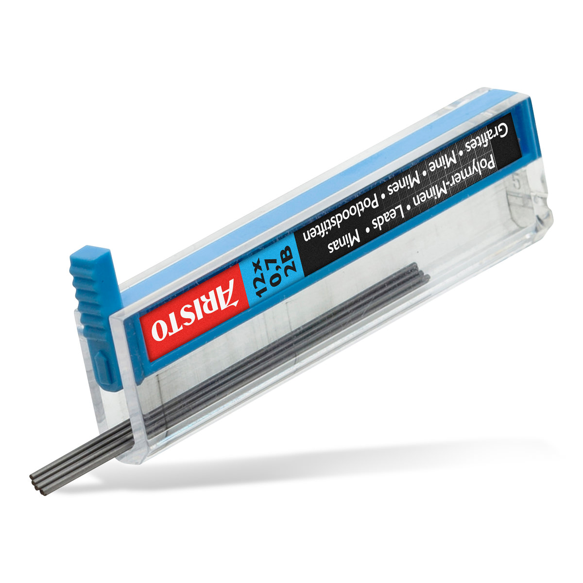 Aristo Feinminen Hi-Polymer 0,7 2B, Dose mit 12 Minen 