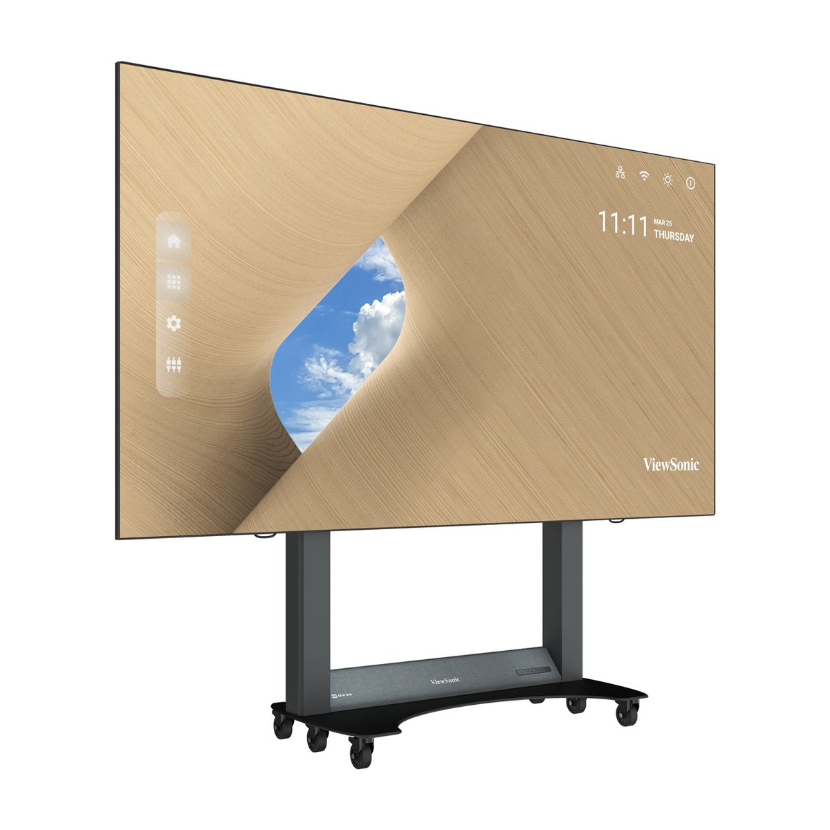 ViewSonic LDS138-151 faltbares 138'' FHD Display, vormontiert im Flightcase, inklusive elktrischem Trolley