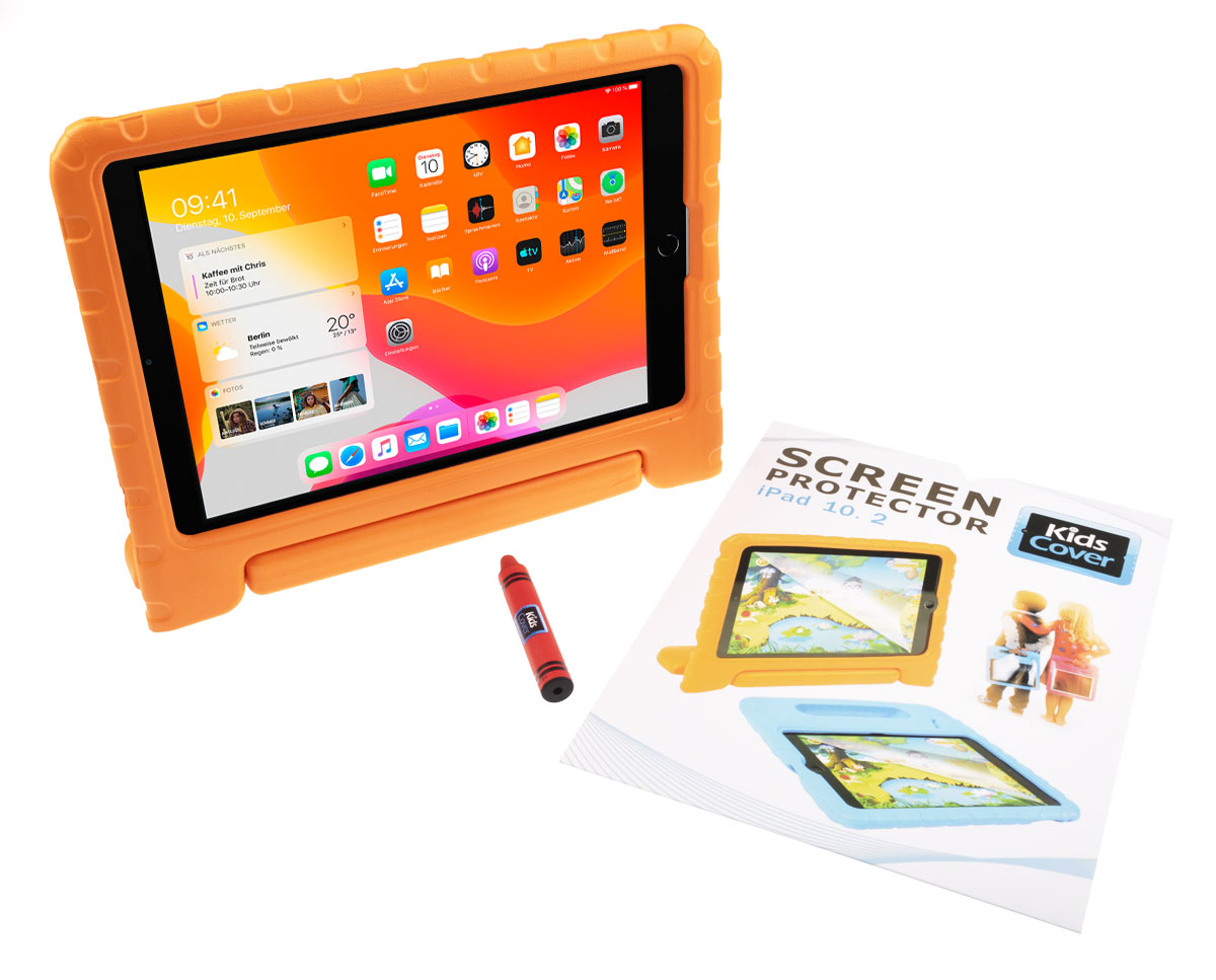 KidsCover für iPad 10,2'' orange 2019/2020 inkl. Pen und ScreenCover