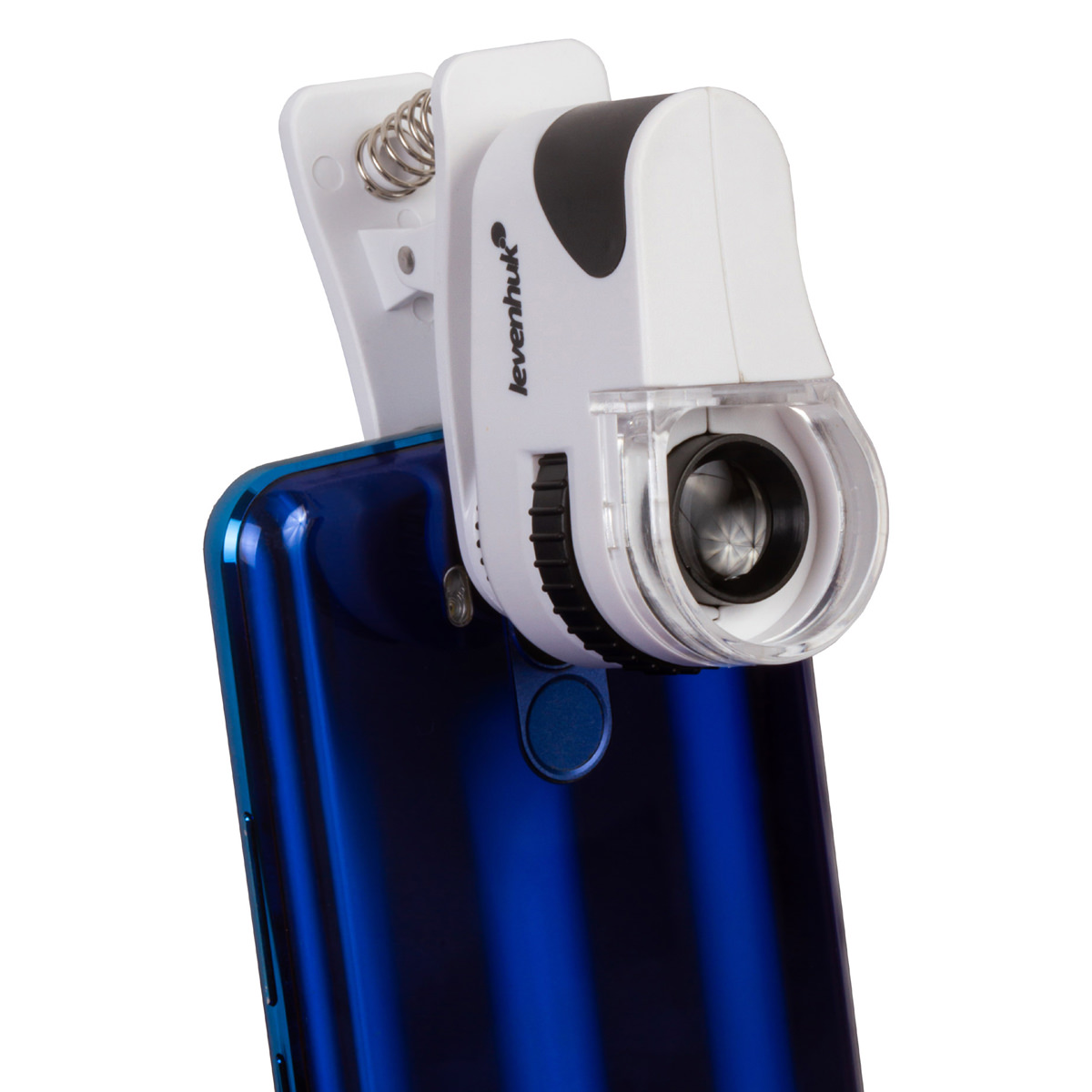 Levenhuk Zeno Cash ZC6 Pocket Mikroskop, 45 fach, LED- und UV Beleuchtung, Clip zum Fixieren am Smartphone