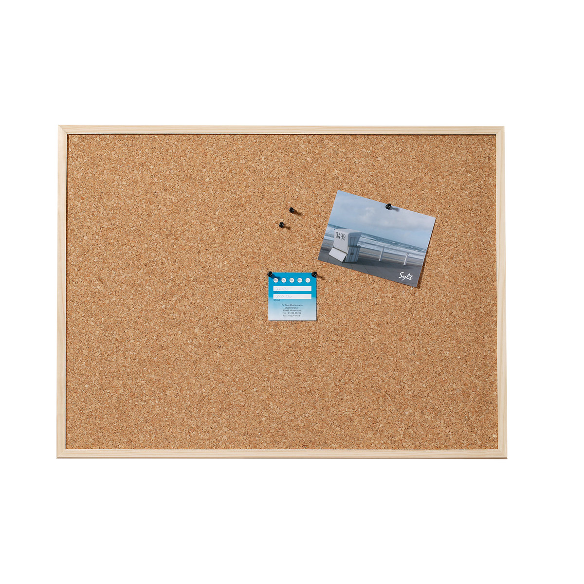 Dahle Korktafel 40 x 60 cm Holzrahmen 7 mm Naturkork, Einzelverpackung 