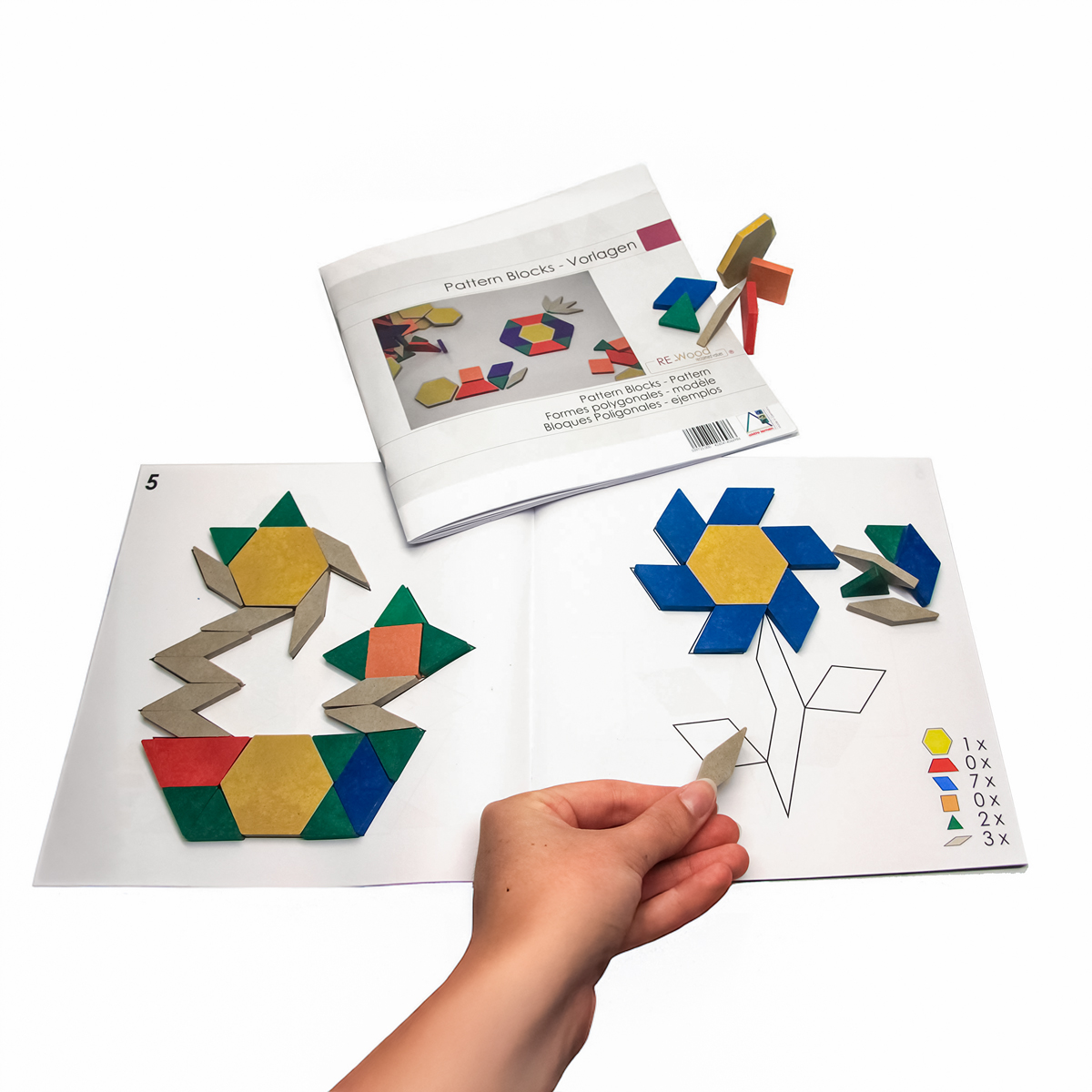 Wissner Vorlagen für Geometrische Legeplättchen Pattern Blocks 