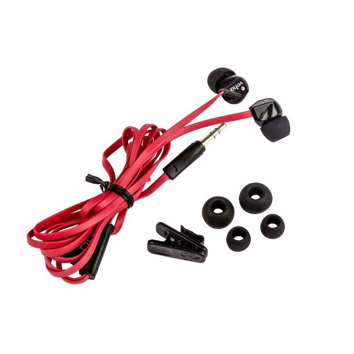 Veho VEP-003-360Z1 In-Ear Kopfhörer, kabelgebunden, rot 