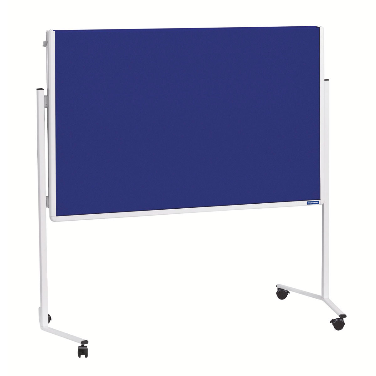 Magnetoplan 2111303 Moderationstafel mit weißem Rahmen, klappbar Filz blau